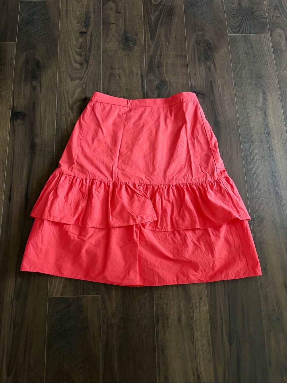 J. Crew Coral Tiered A-Line Skirt